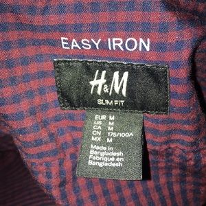 Blue and Burgundy checkered button down